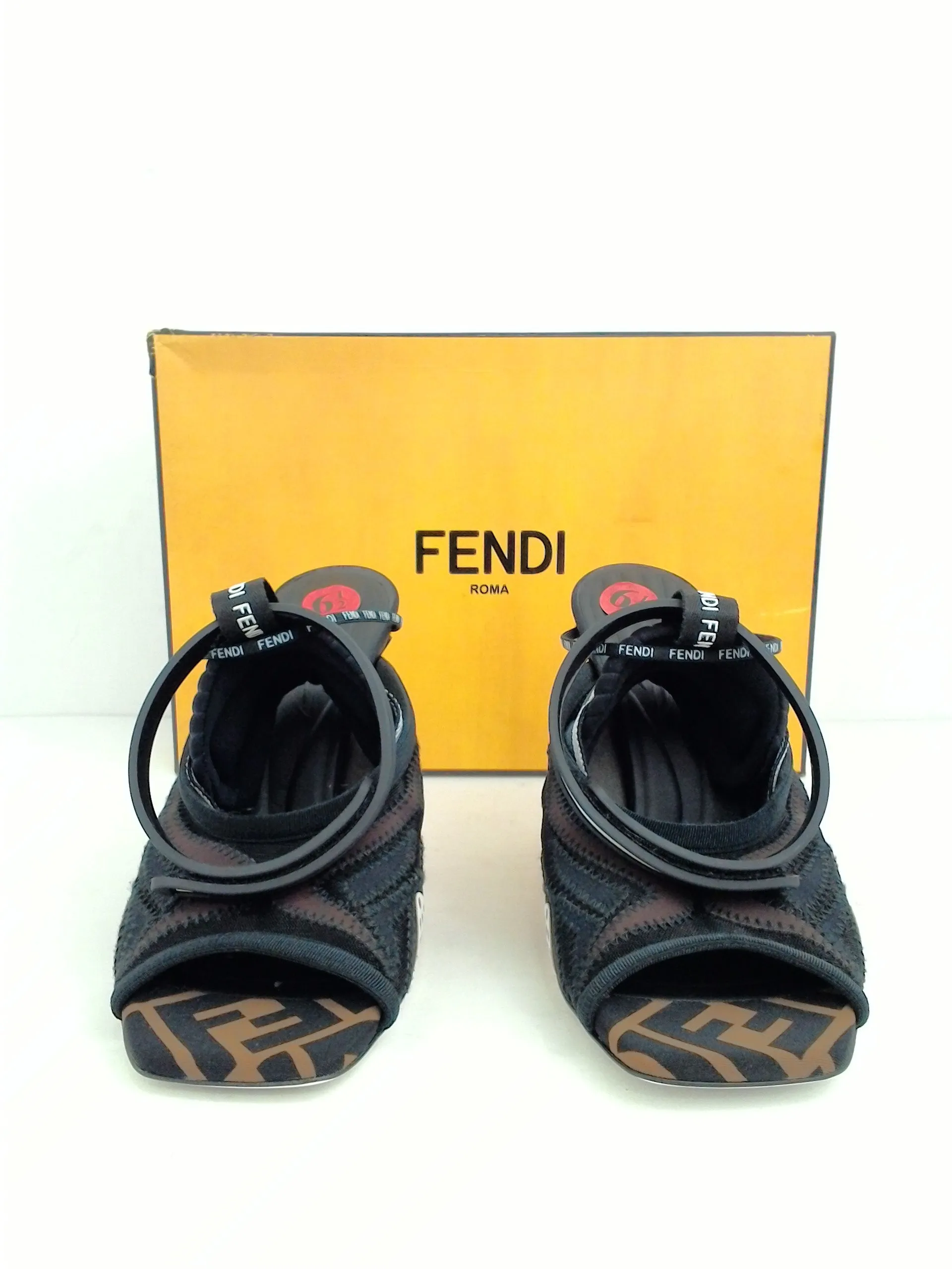 Fendi Women's Sandalo Rete Mix Patch LY FF  EL TRIC Size 36.5