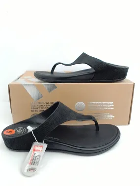 Fitflop Women's Banda (Perf) Black Sandal Size 8 M