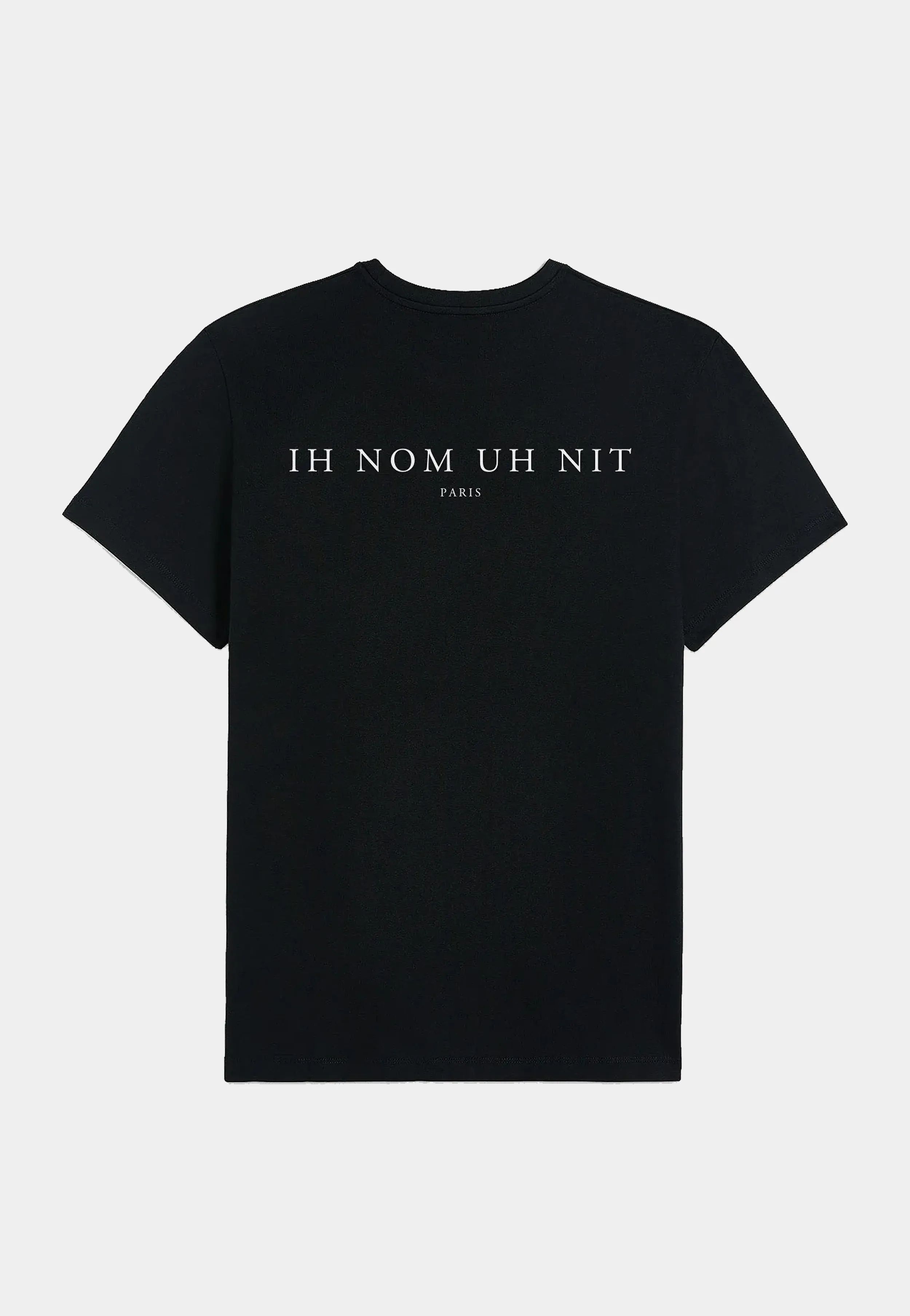 Ih Nom Uh Nit T-Shirt Classic Fit With Logo Small On Front - Mask Authentic Printed On Black