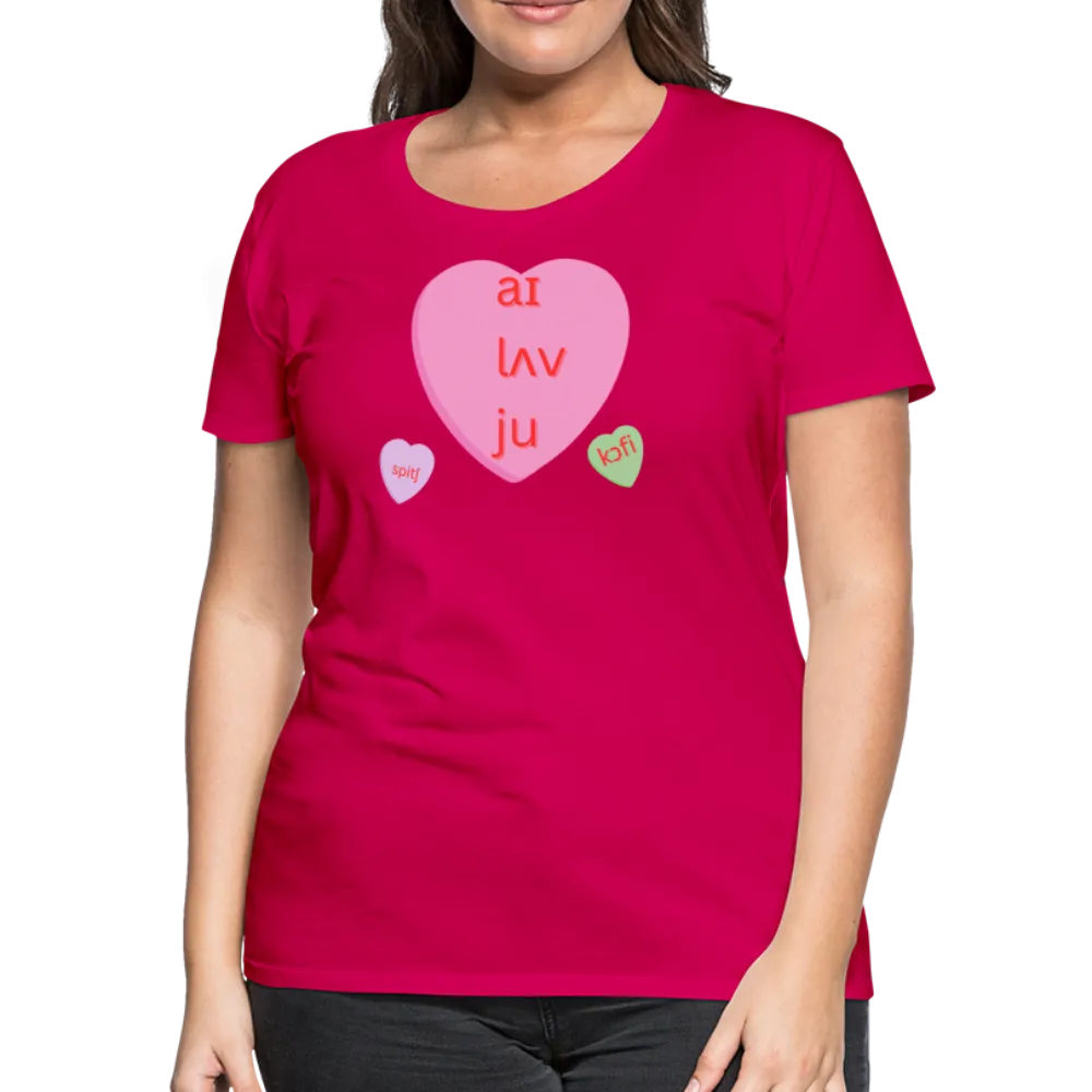 “IPA-I Love You, Coffee, Speech”-Women’s Premium T-Shirt