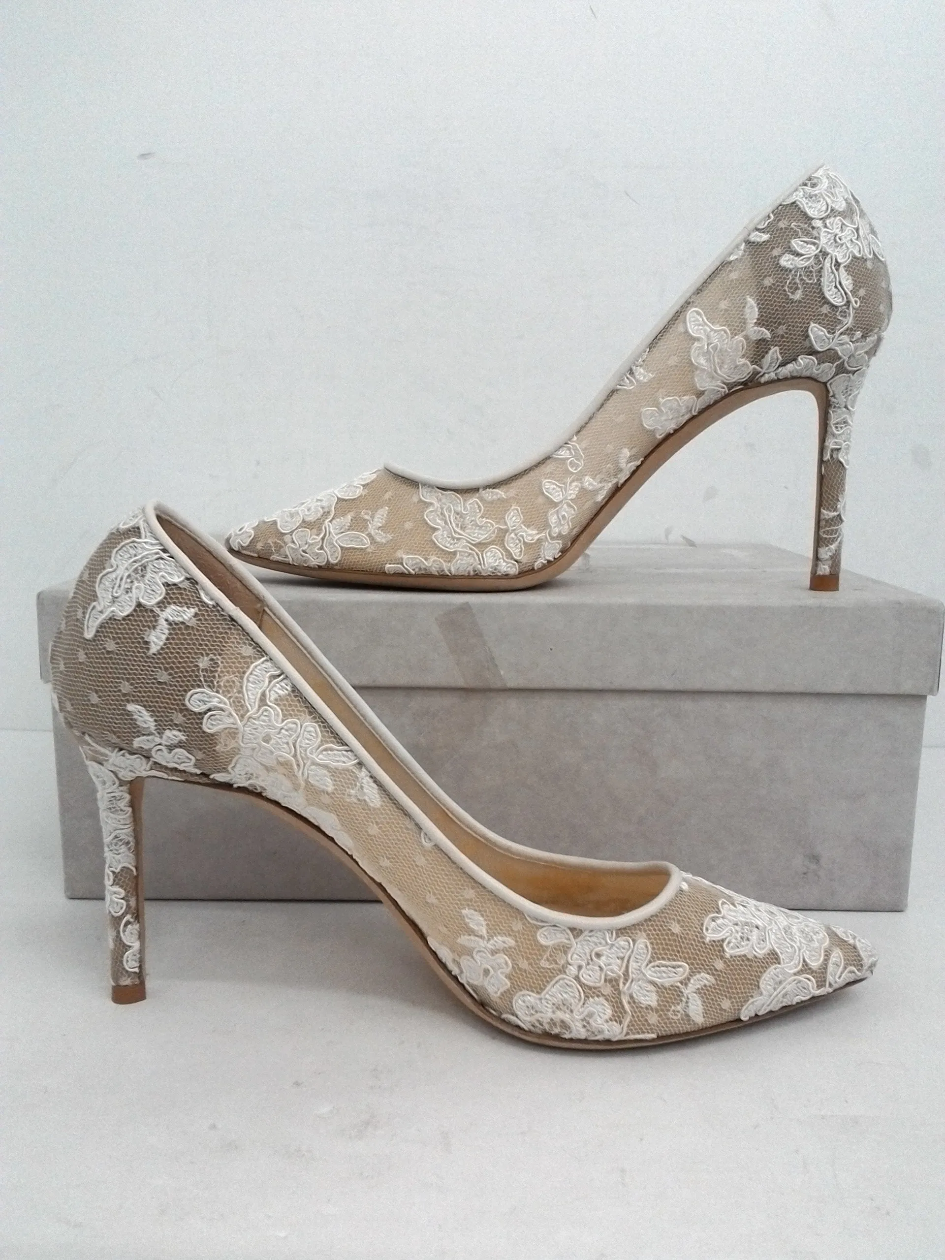 Jimmy Choo Women's Romy Ivory Heels Size 38