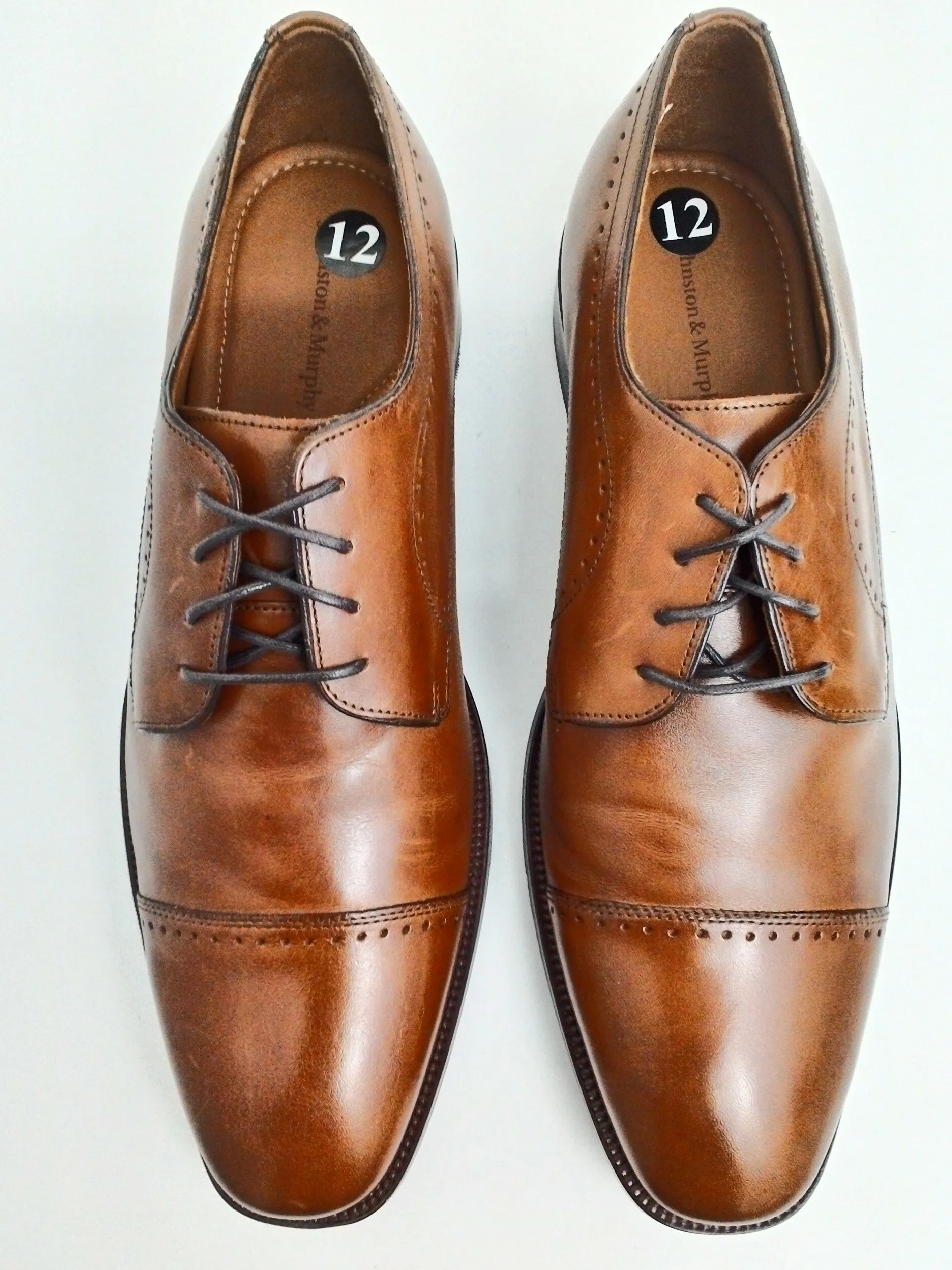 Johnston & Murphy Men's Brown Leather Oxford Size 12