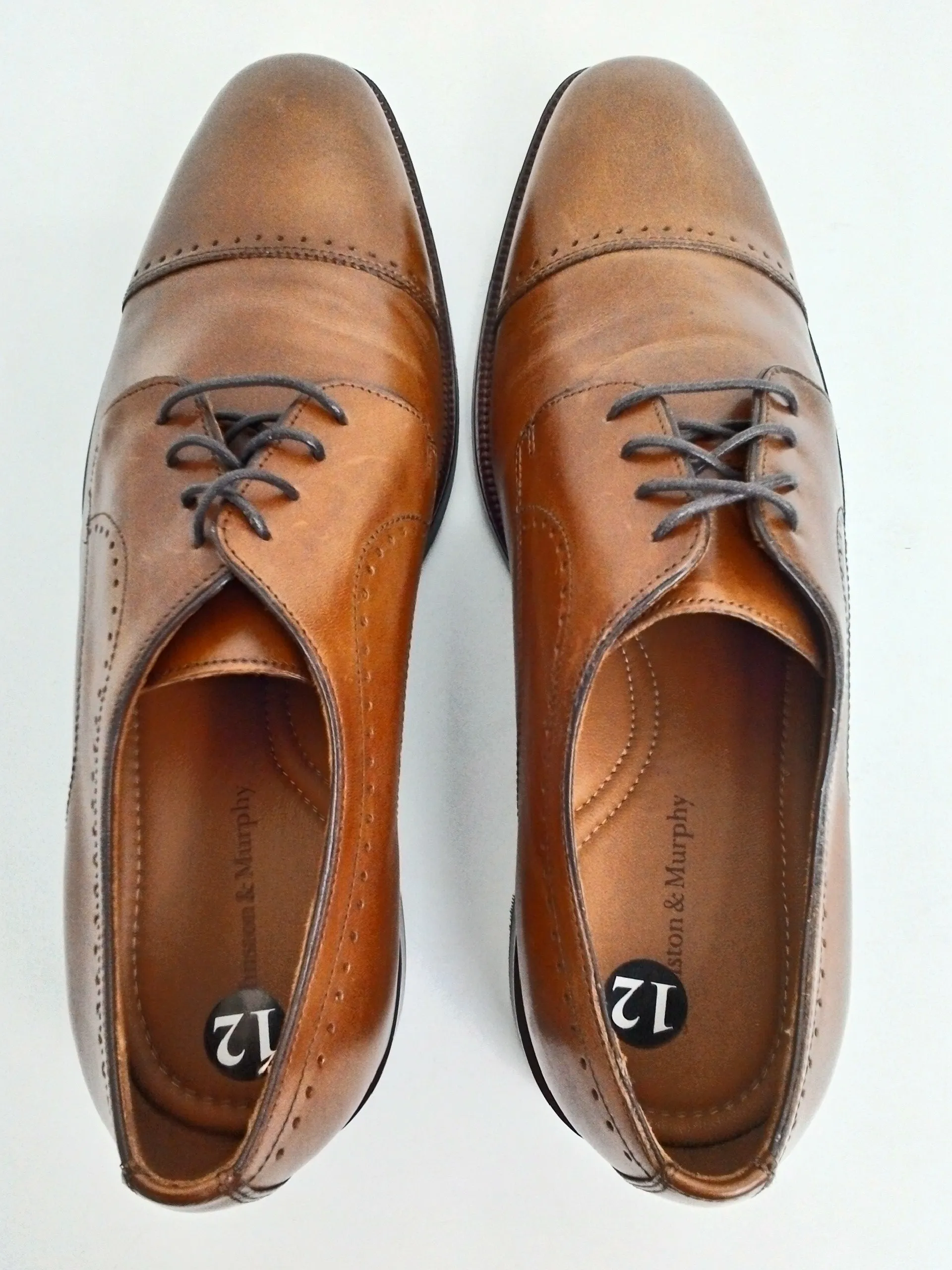 Johnston & Murphy Men's Brown Leather Oxford Size 12