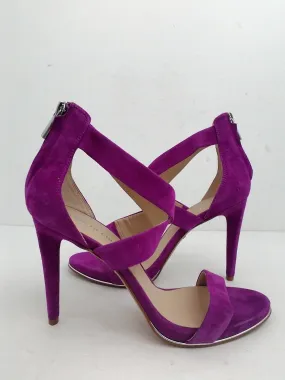 Kenneth Cole New York Women's Brooke Cross Sandal Purple Suede Leather Size 9 M