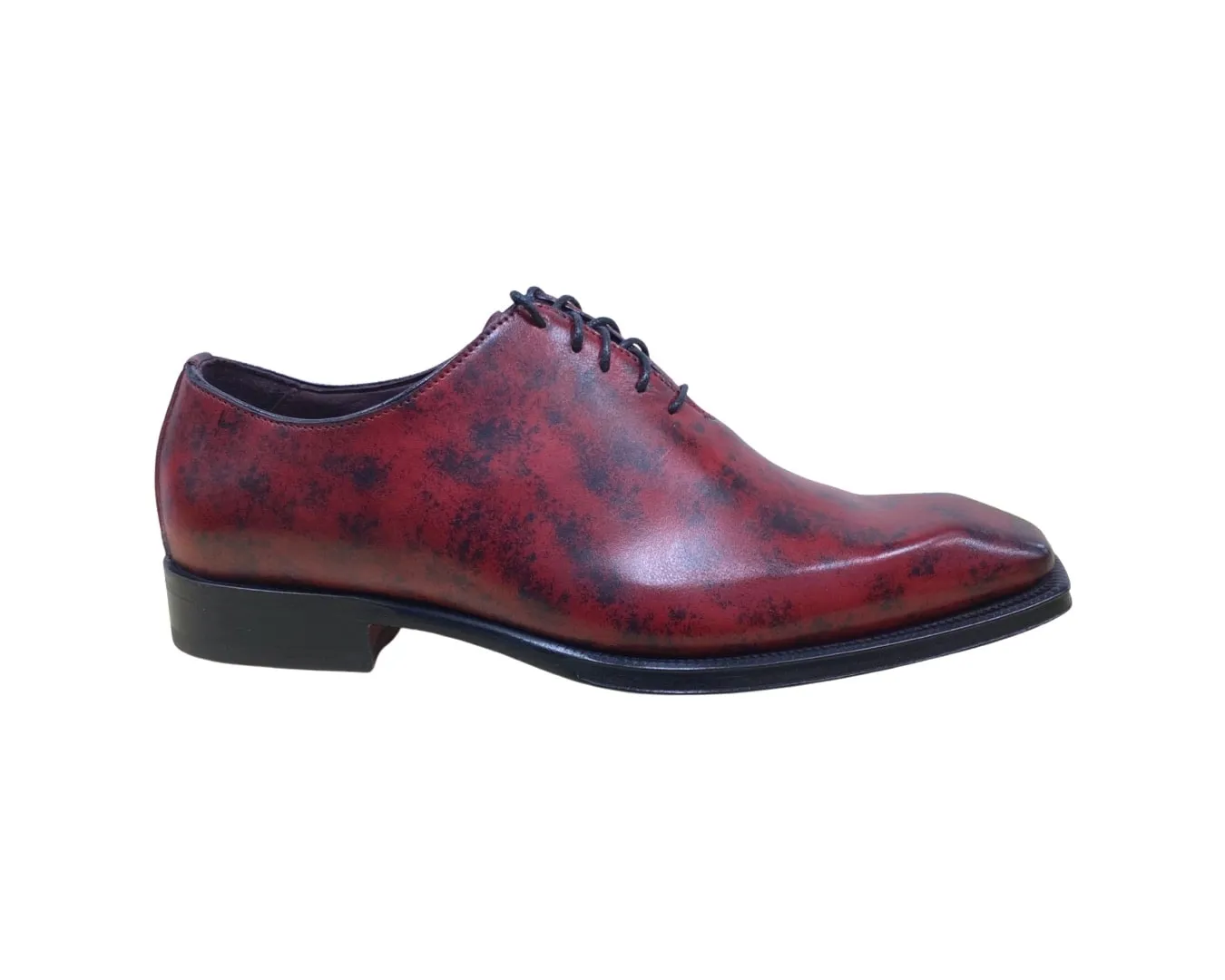 La Ferra Mens Wine/Blue Italian Shoe