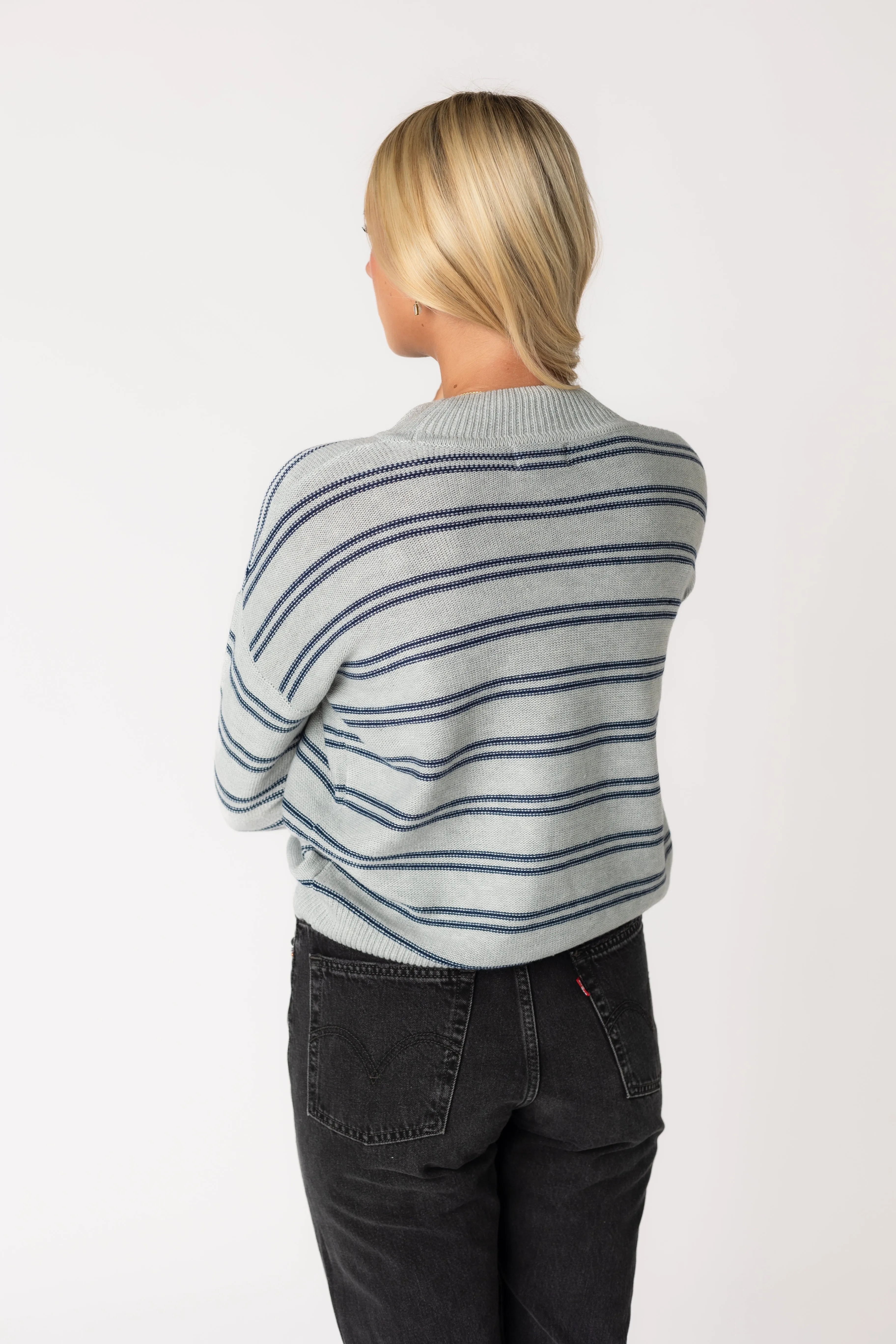 Lenni Mock Neck Ribbed Sweater