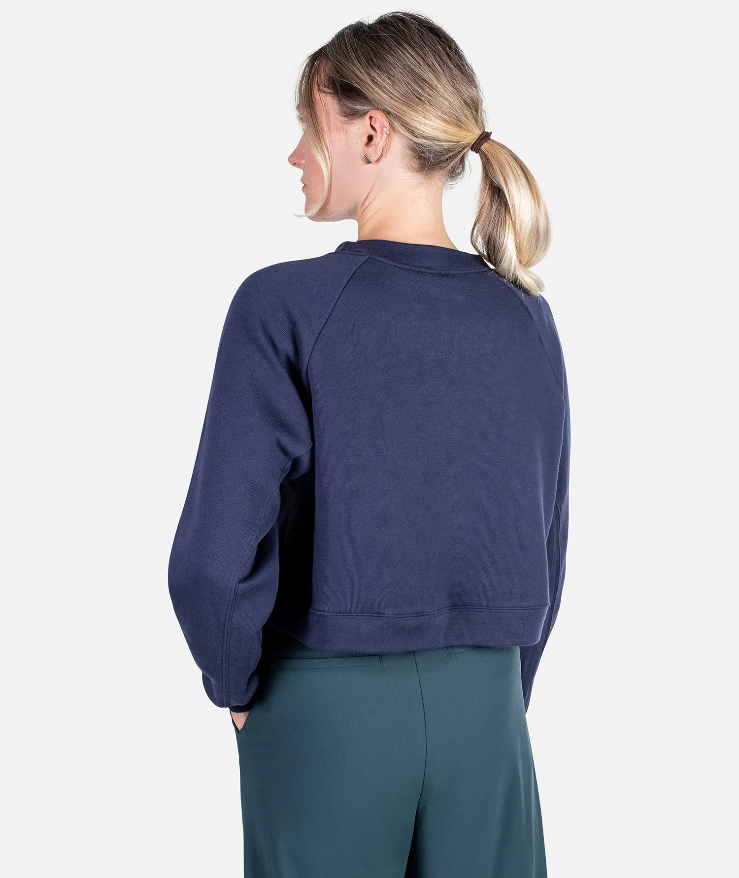 Live Slow Raglan Fleece - Navy