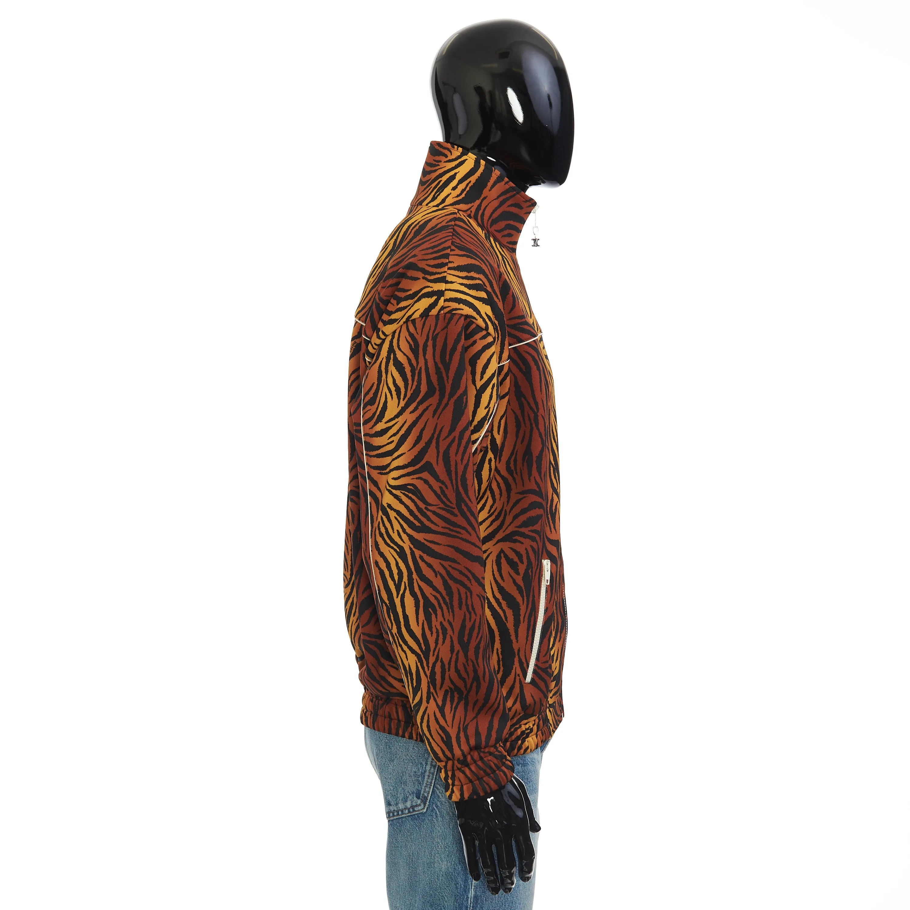 Loose Sweatshirt In Double Face Jersey With Tiger Print & Triomphe