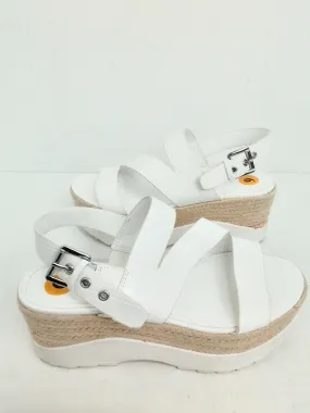 Marc Fisher Women's White Platform Sandal Size 6 M