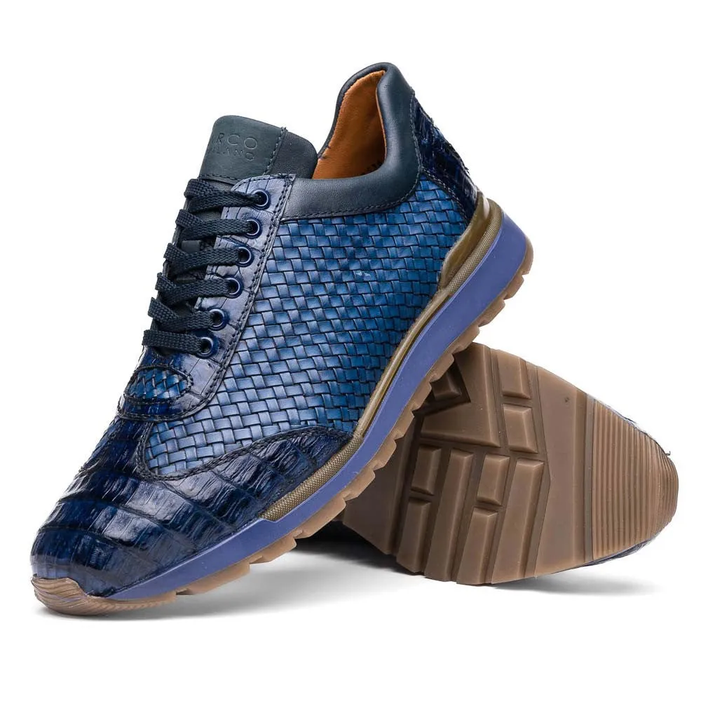 Marco Di Milano Roma Caiman Navy Fashion Sneakers