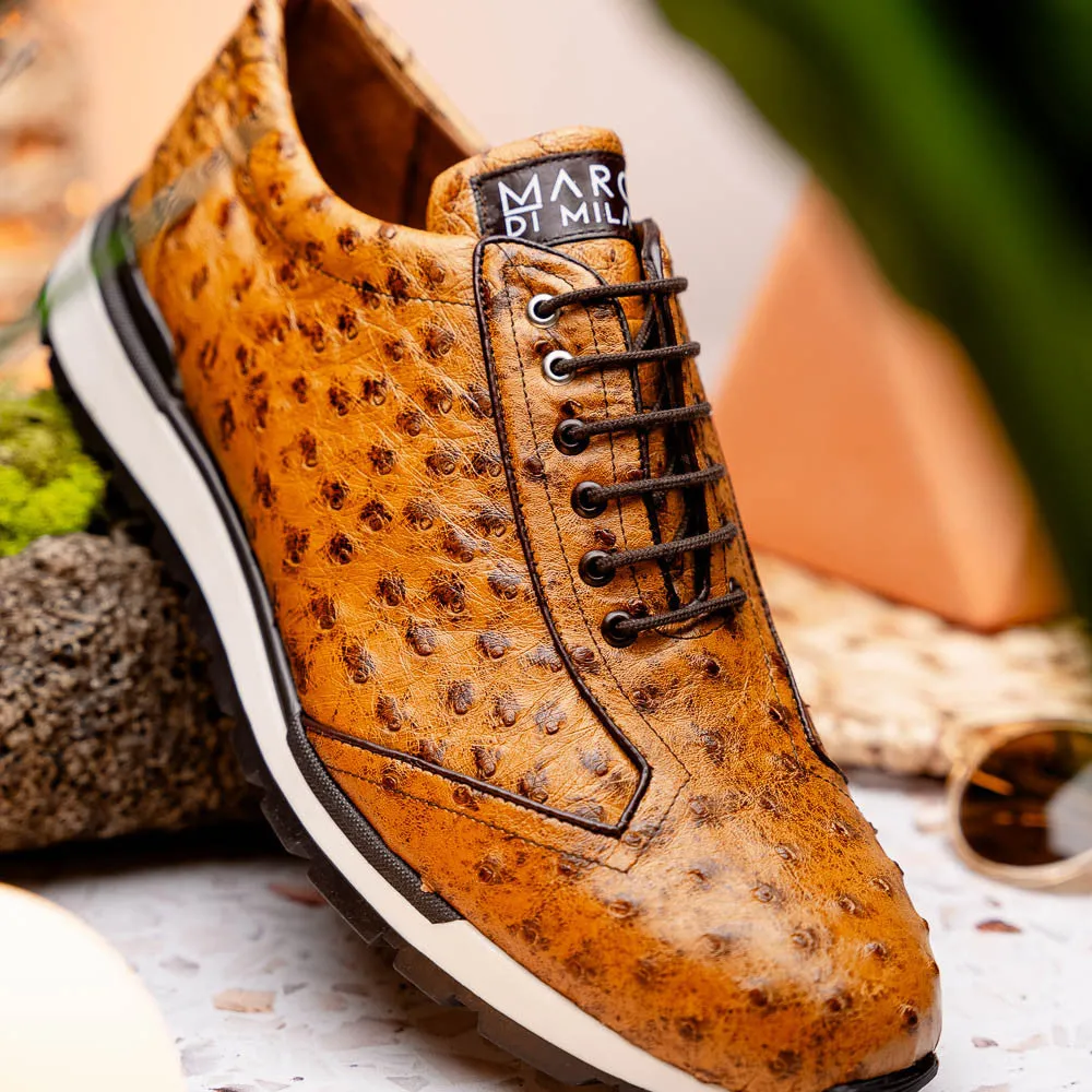 Marco Di Milano SCANNO Ostrich Antique Paja Fashion Sneakers