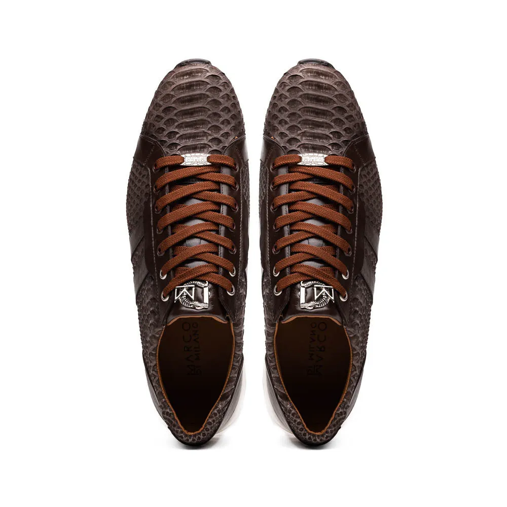 Marco Di Milano VERONA Brown Python & Calfskin Sneakers