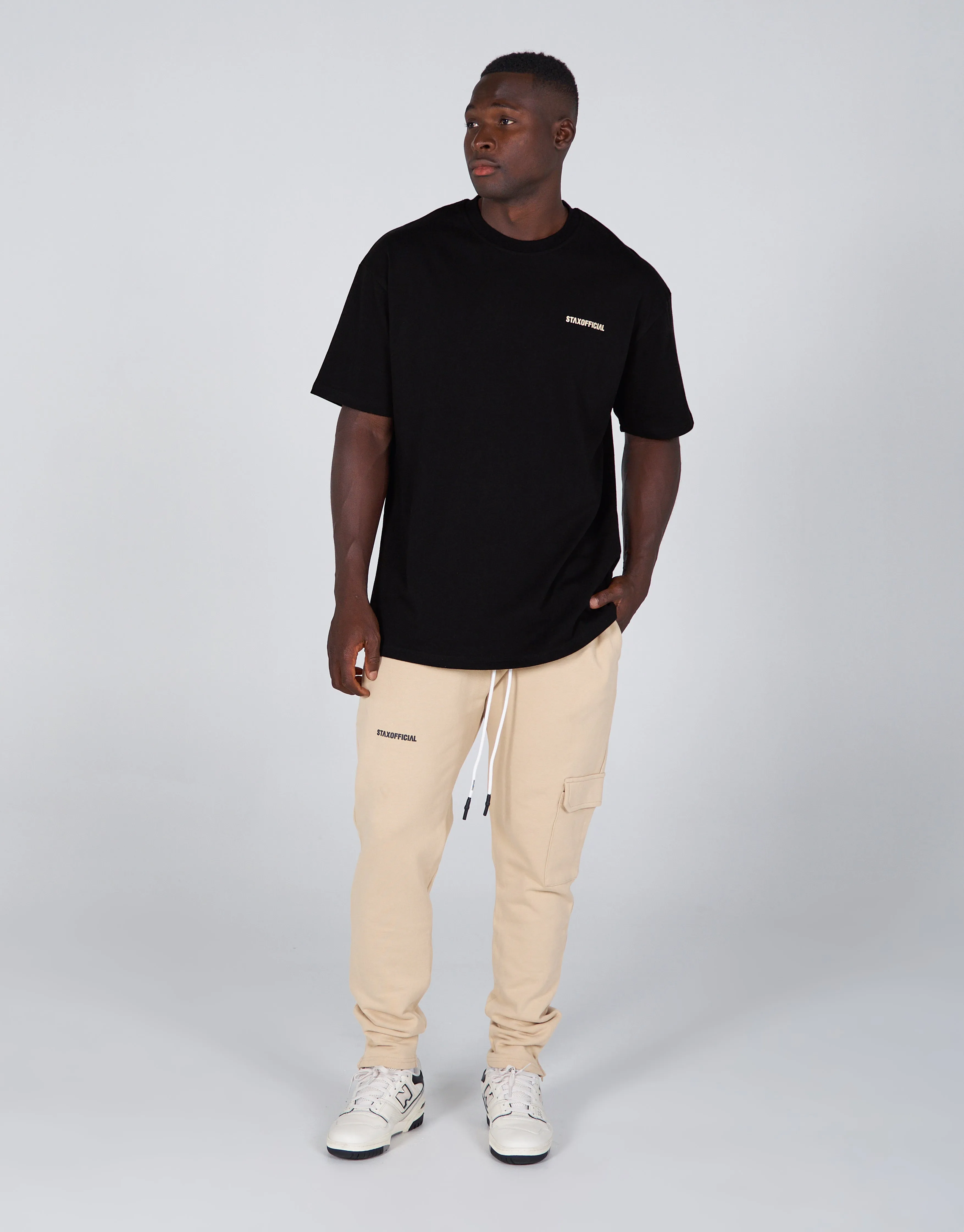 Mens Fitted Jogger - Cream