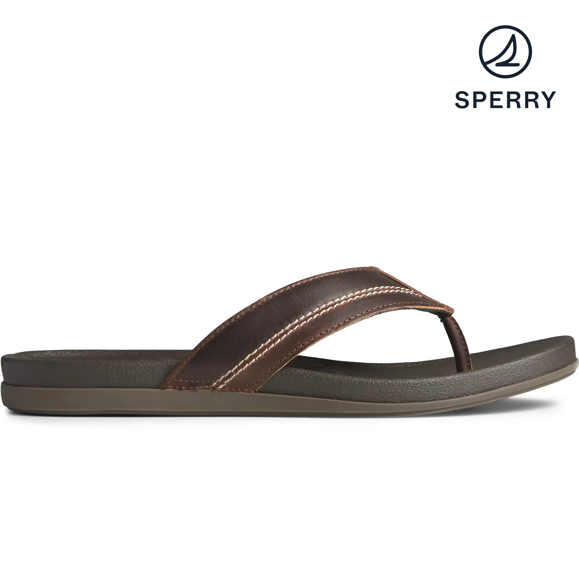 Men's PLUSHWAVE Dock Flip Flop - Brown (STS23330)