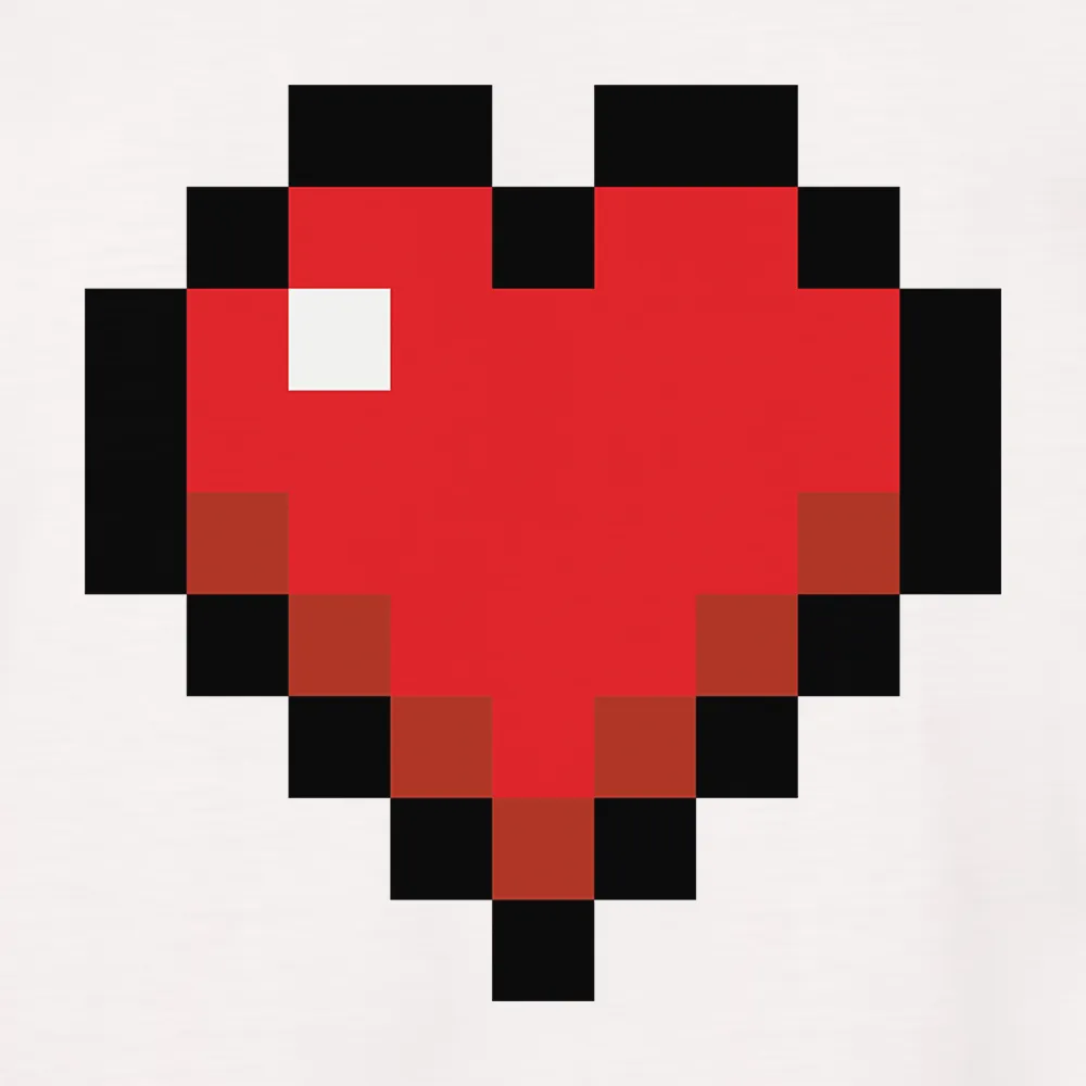 Minecraft Heart Badge Adult Short Sleeve T-Shirt