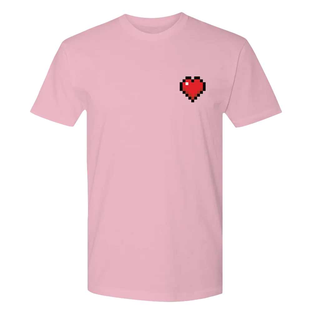 Minecraft Heart Badge Adult Short Sleeve T-Shirt