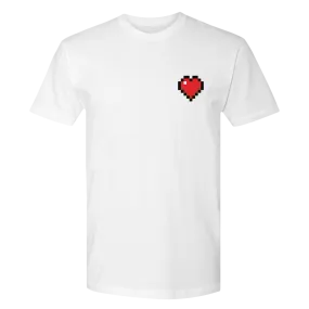 Minecraft Heart Badge Adult Short Sleeve T-Shirt