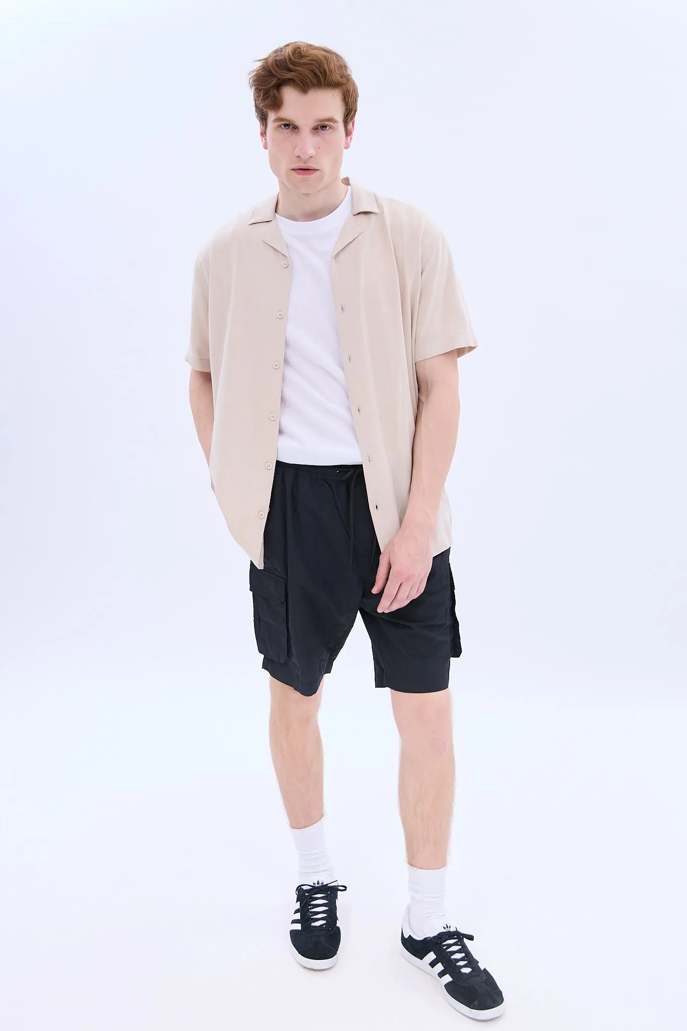 Nylon Cargo Jogger Short