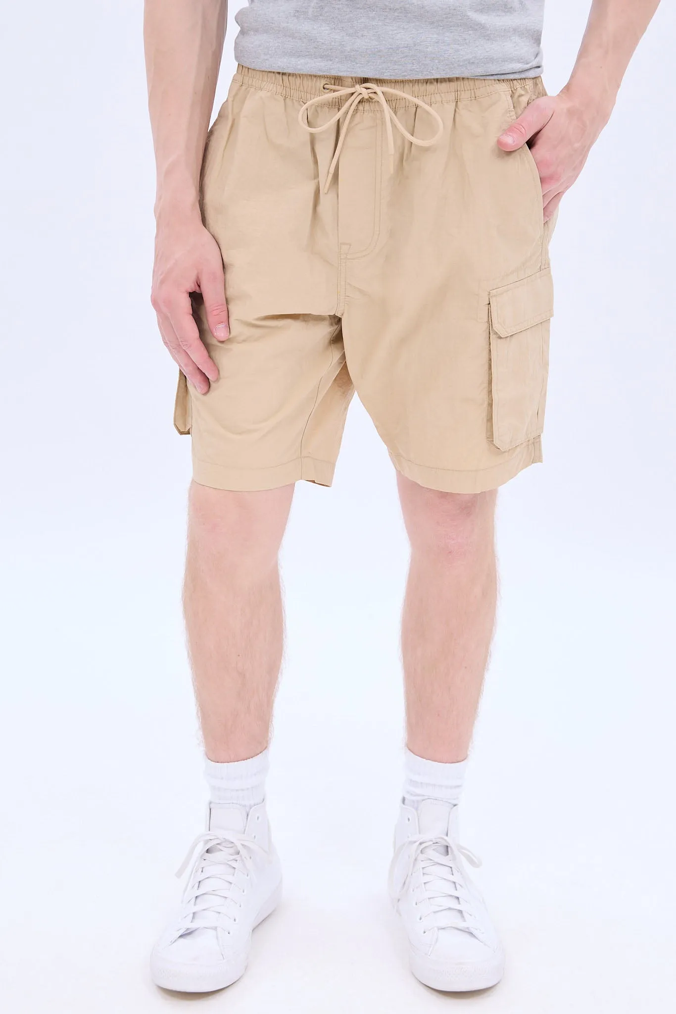 Nylon Cargo Jogger Short