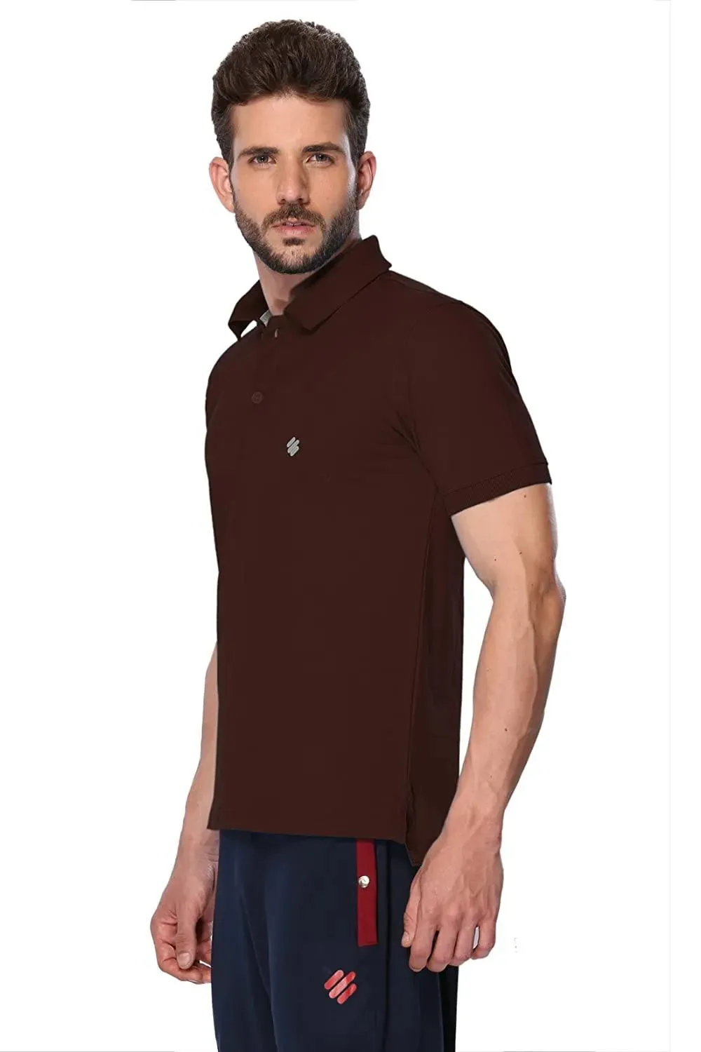 ONN Men's Cotton Polo T-Shirt (Pack of 2) in Solid Bright Blue-Coffee colours