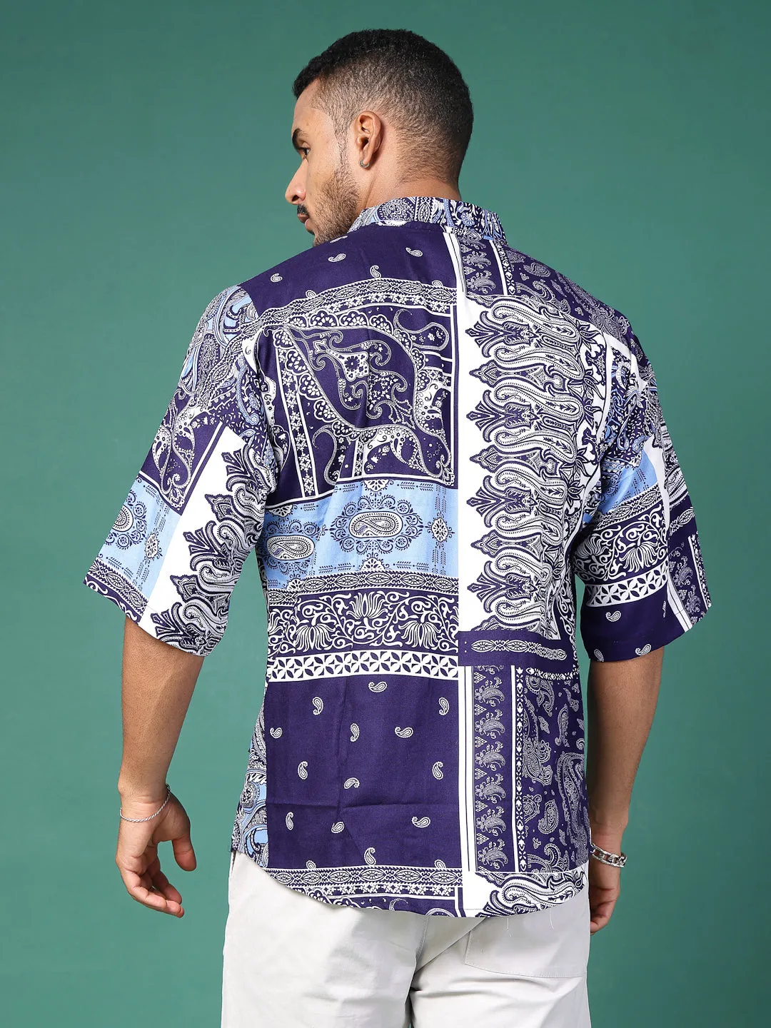 Oversized All Over Paisley Print Shirt