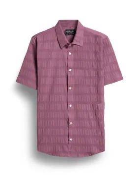 Pastel pink structered line shirt for men