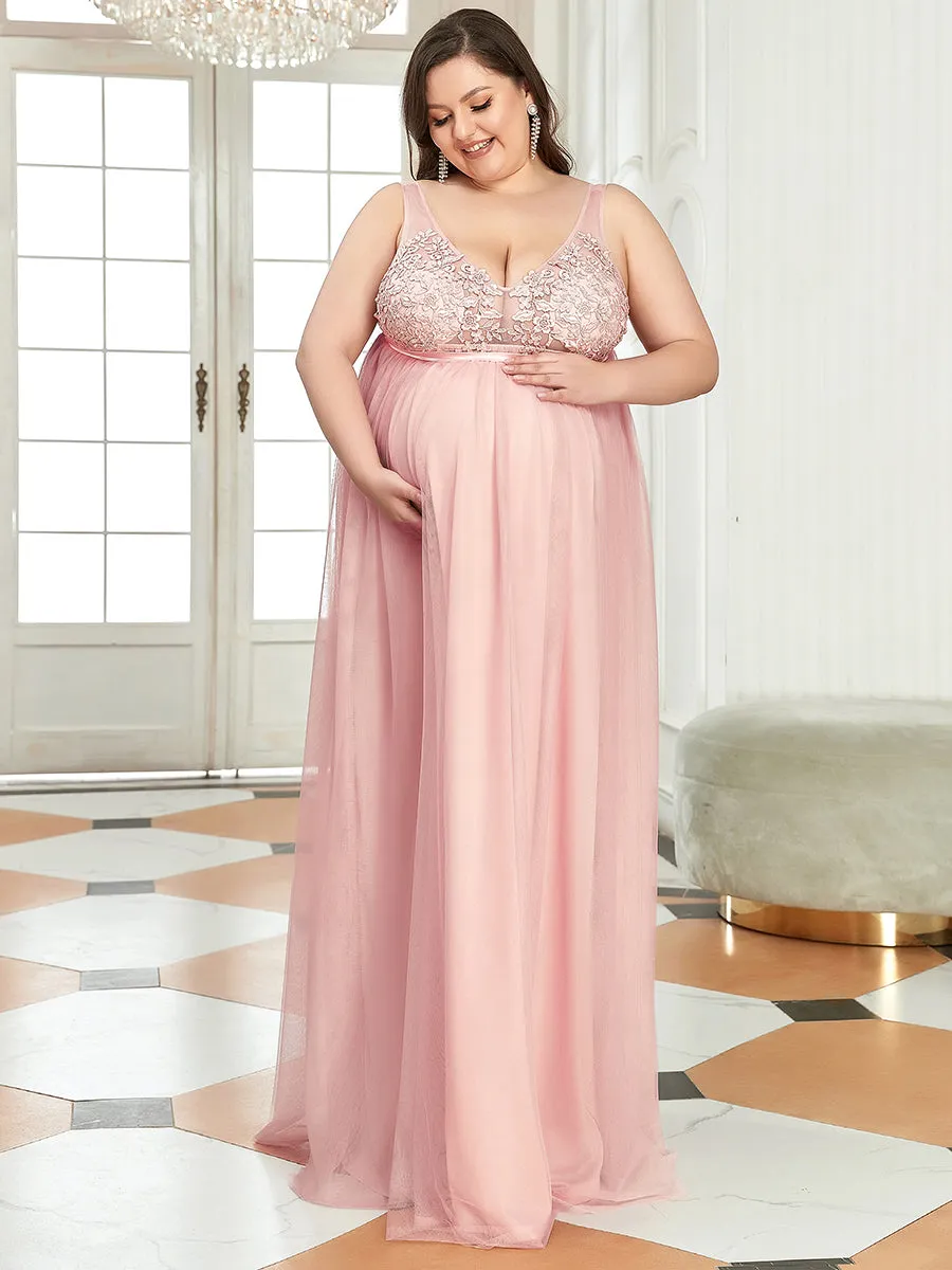 Plus Size Sultry Sleeveless Long Wholesale Maxi Dress for Pregnant Women