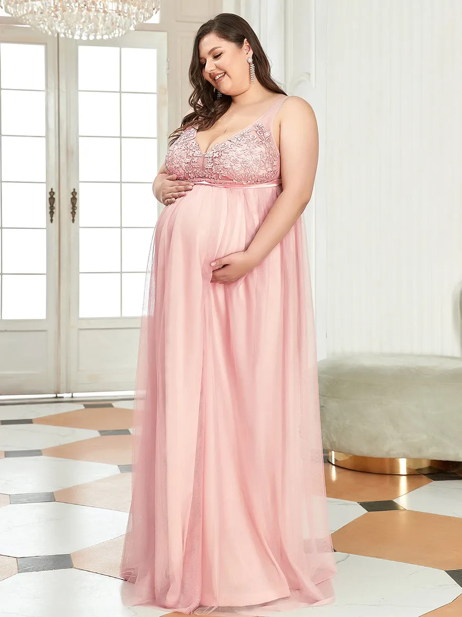 Plus Size Sultry Sleeveless Long Wholesale Maxi Dress for Pregnant Women