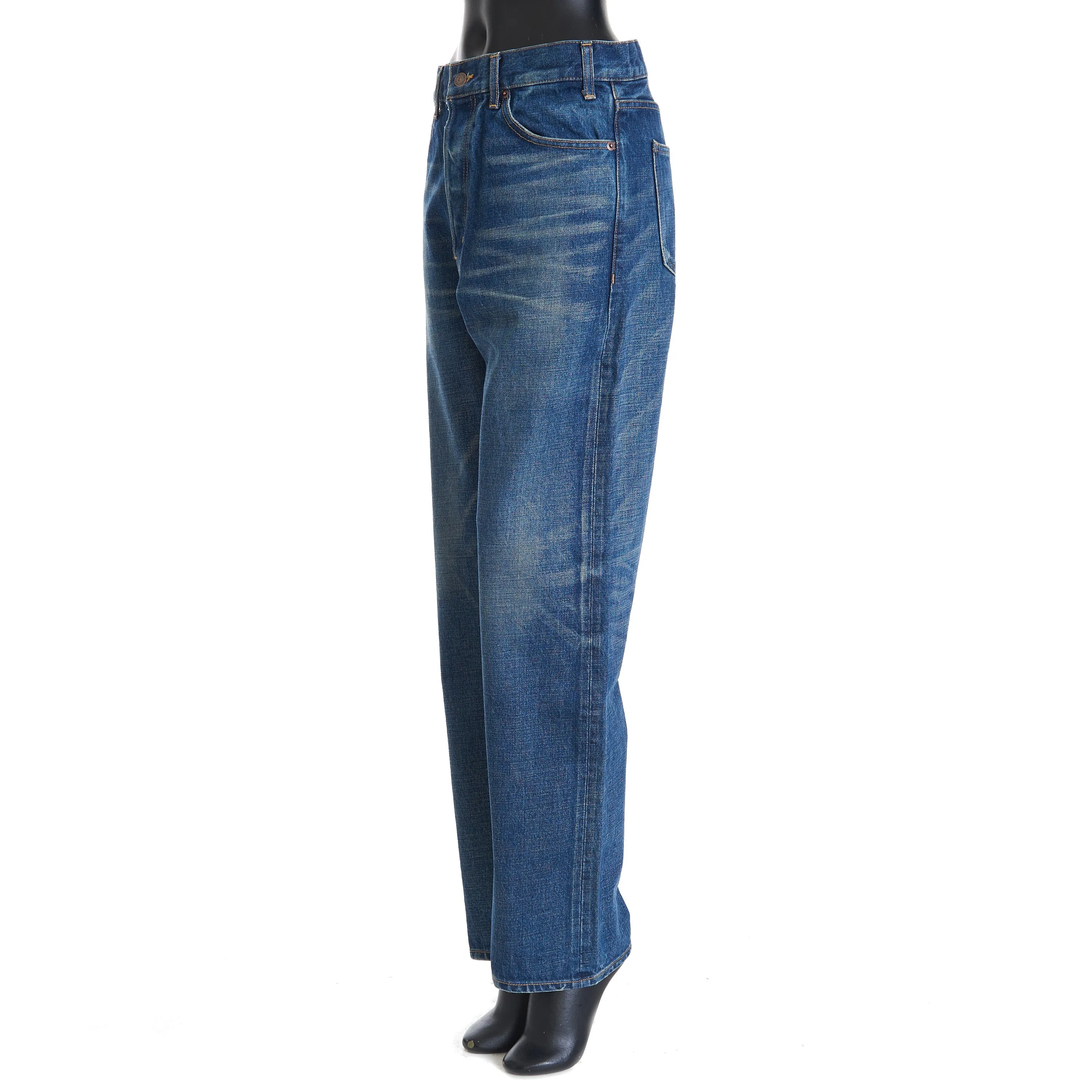 Polly Jeans In Dark Union Wash Blue Denim