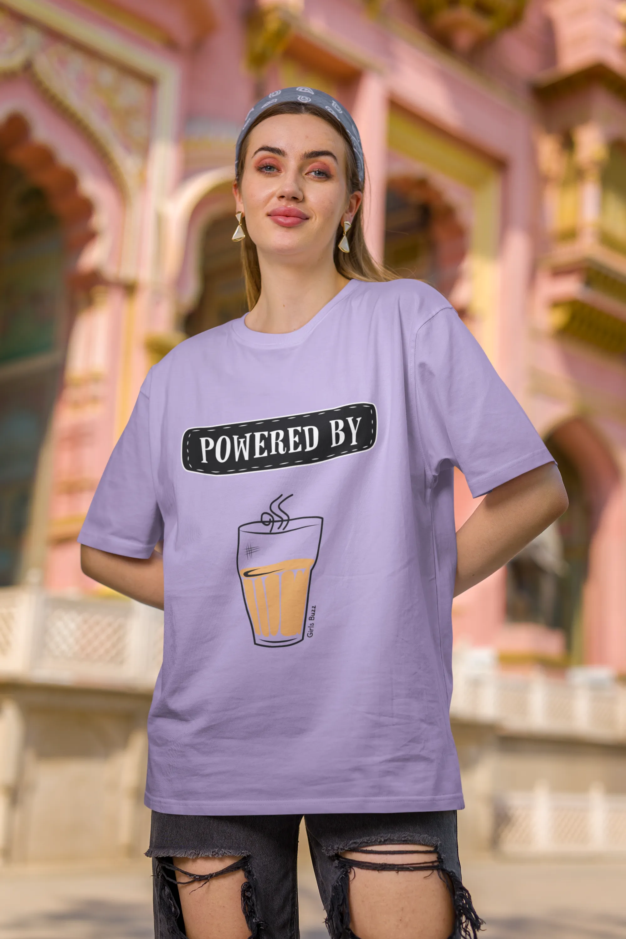 Powered By Chai Oversized T-shirt