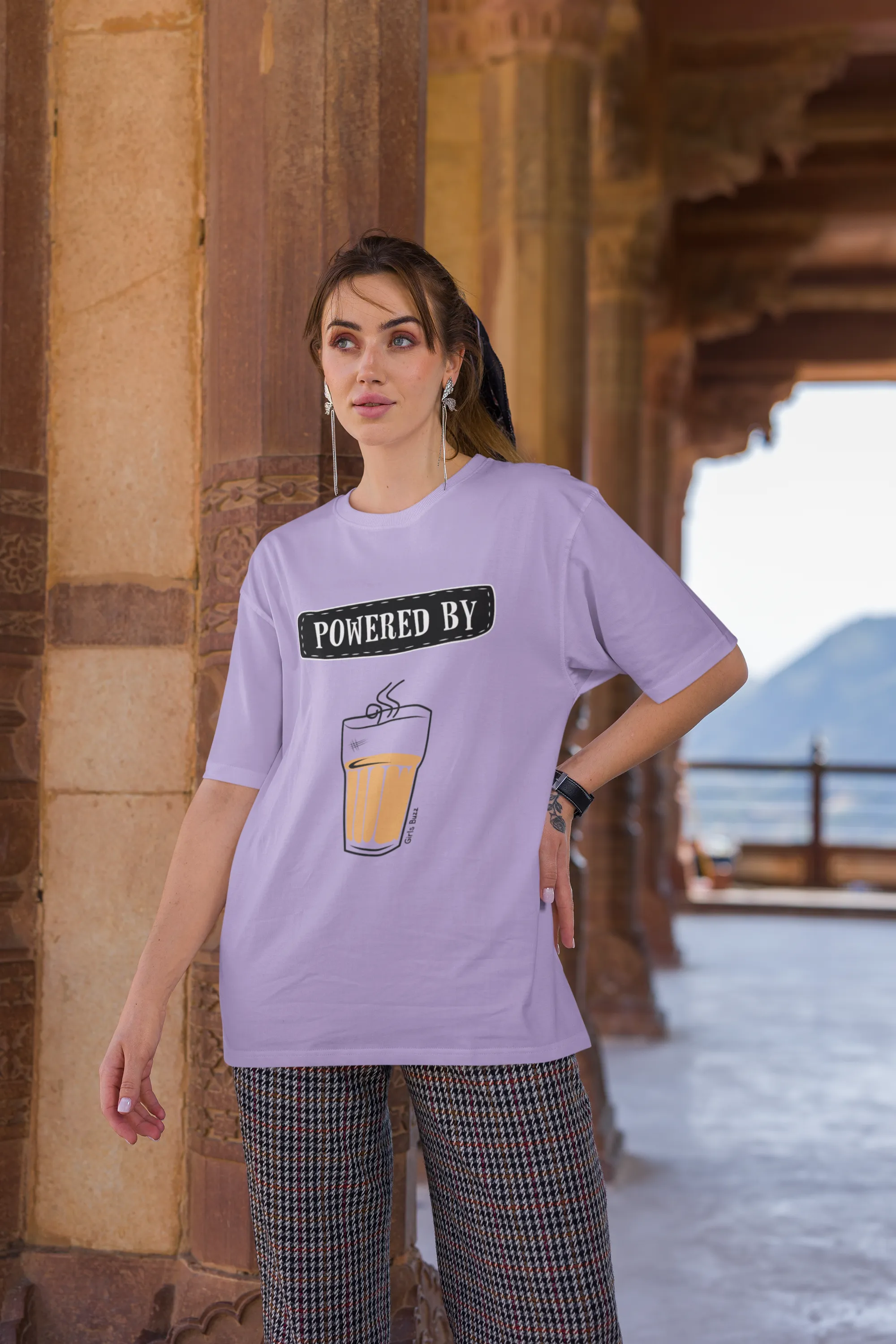 Powered By Chai Oversized T-shirt