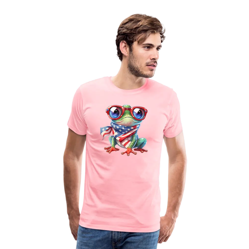 "Frogs 'n Flags" - Quirky Patriotic Men's Premium T-Shirt