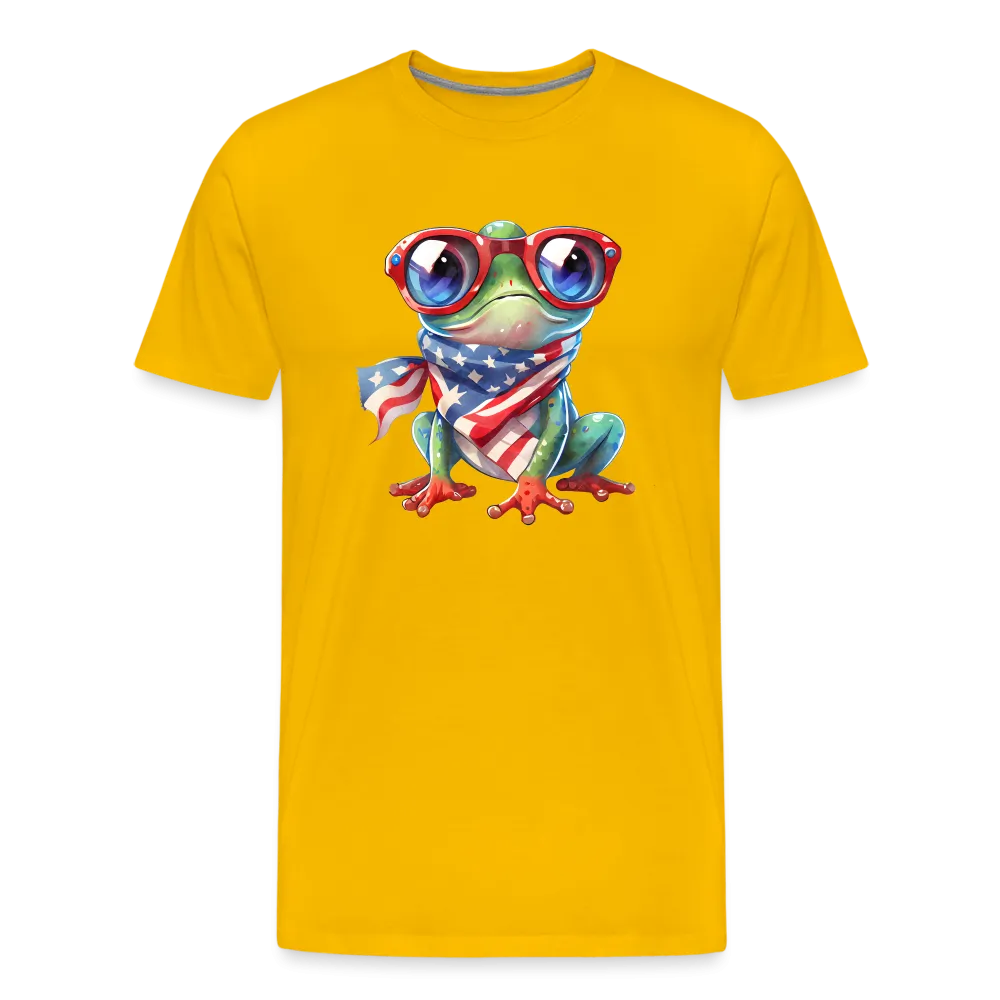 "Frogs 'n Flags" - Quirky Patriotic Men's Premium T-Shirt