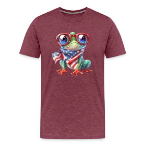 "Frogs 'n Flags" - Quirky Patriotic Men's Premium T-Shirt