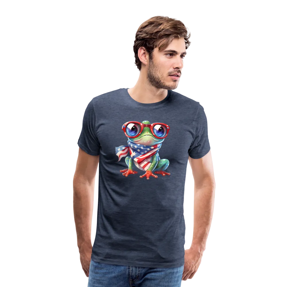 "Frogs 'n Flags" - Quirky Patriotic Men's Premium T-Shirt