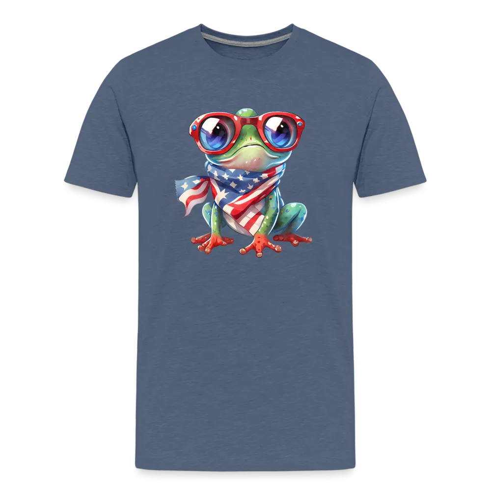 "Frogs 'n Flags" - Quirky Patriotic Men's Premium T-Shirt