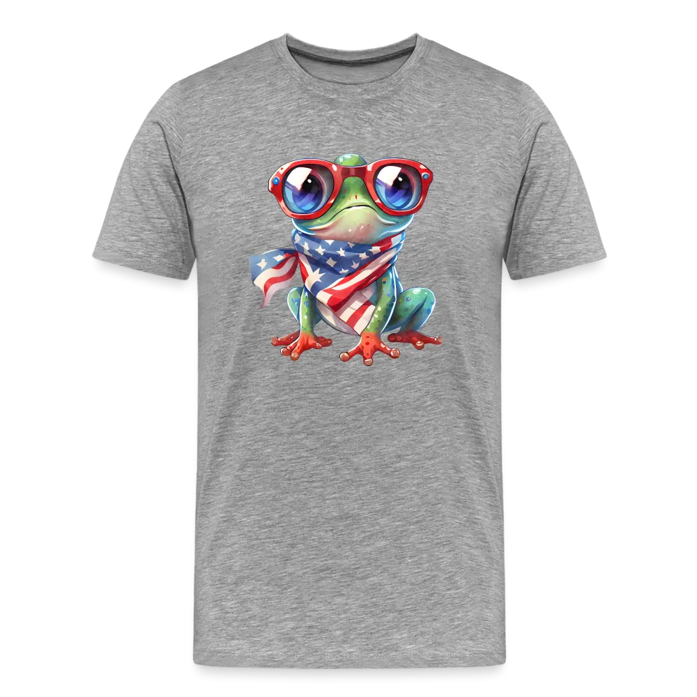 "Frogs 'n Flags" - Quirky Patriotic Men's Premium T-Shirt