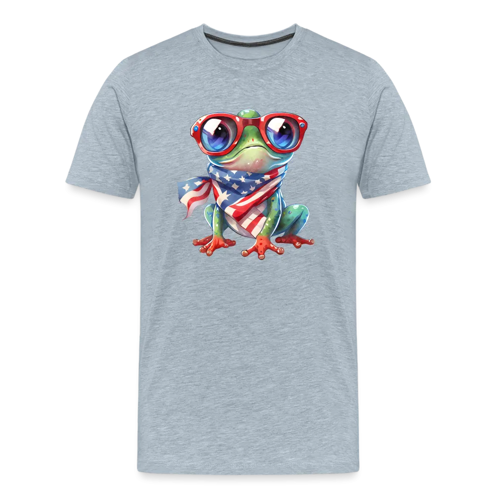 "Frogs 'n Flags" - Quirky Patriotic Men's Premium T-Shirt