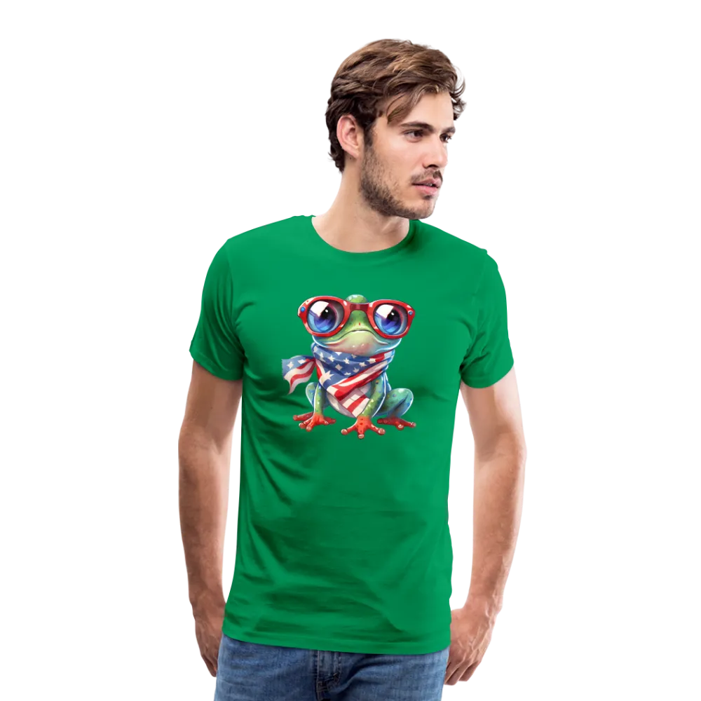 "Frogs 'n Flags" - Quirky Patriotic Men's Premium T-Shirt