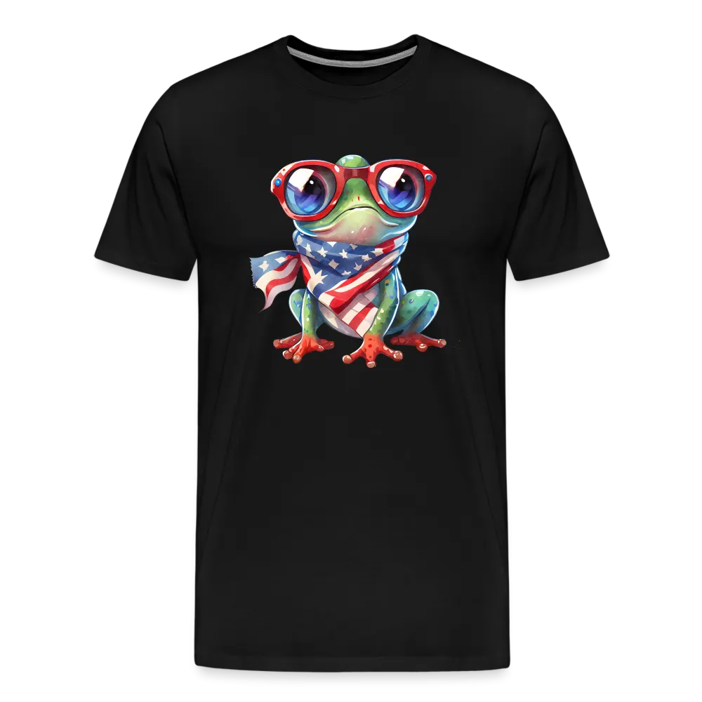 "Frogs 'n Flags" - Quirky Patriotic Men's Premium T-Shirt