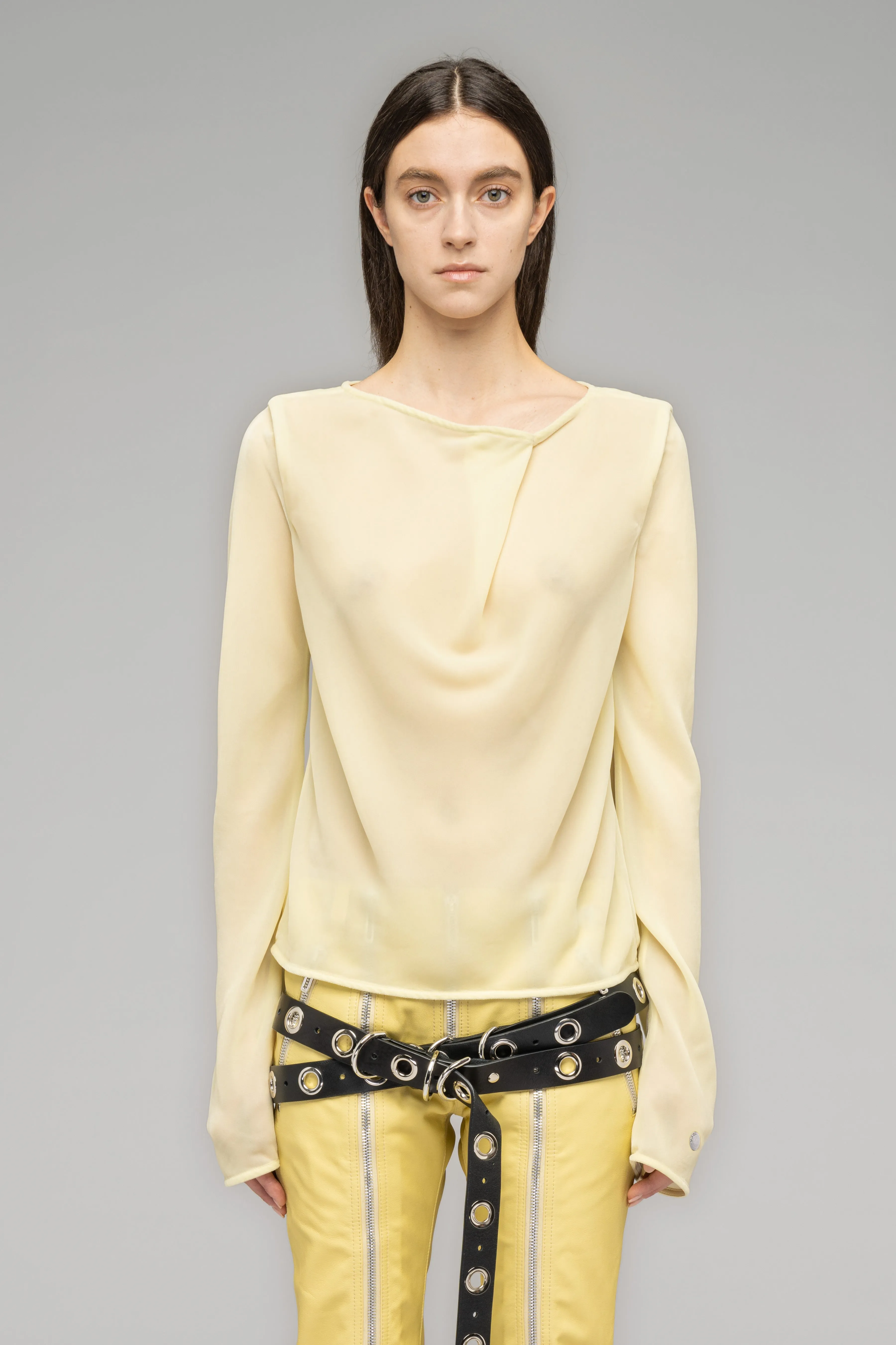 "GOLDEN ORB" WOVEN PLEAT TOP