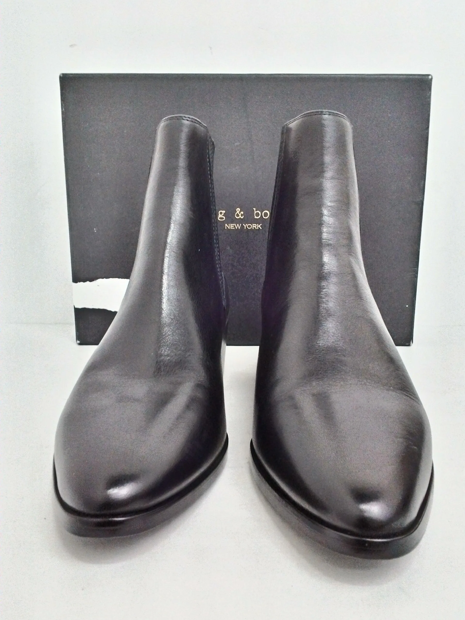 Rag & Bone Women's Rover Black Leather Booties Size 40