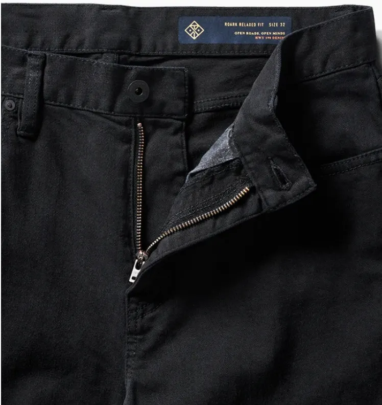 ROARK - HWY 190 Relaxed Fit Broken Twill Denim - Black