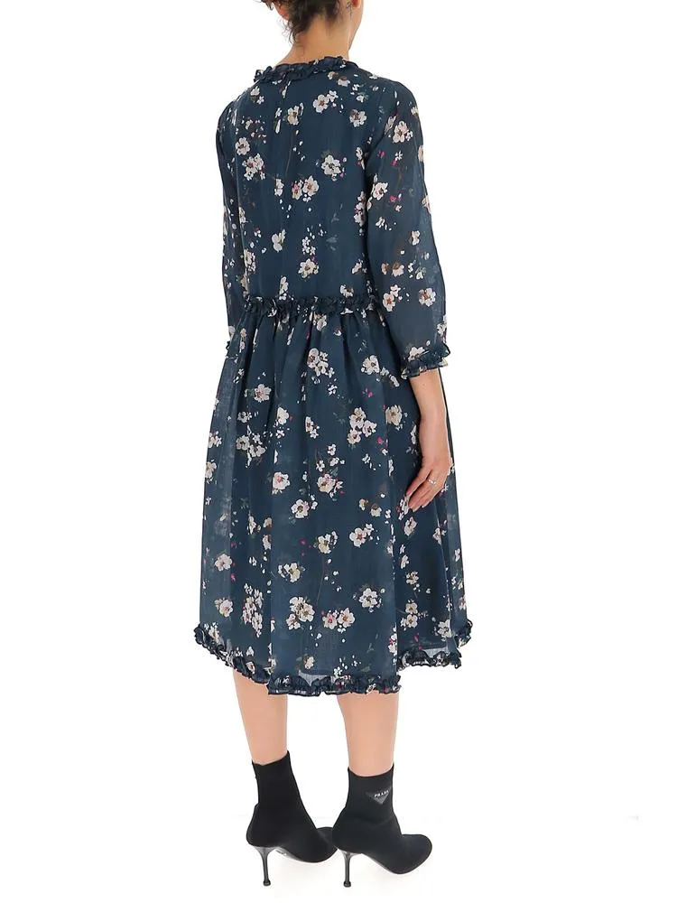 'S Max Mara Floral Print Midi Dress