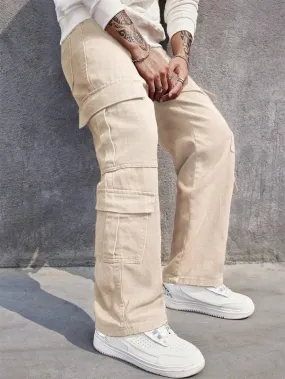 Sand Wash Nude Men Baggy Fit Cargo