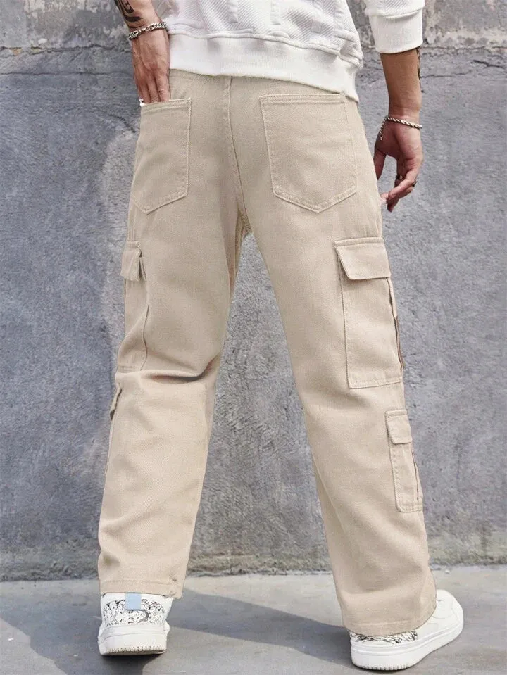 Sand Wash Nude Men Baggy Fit Cargo