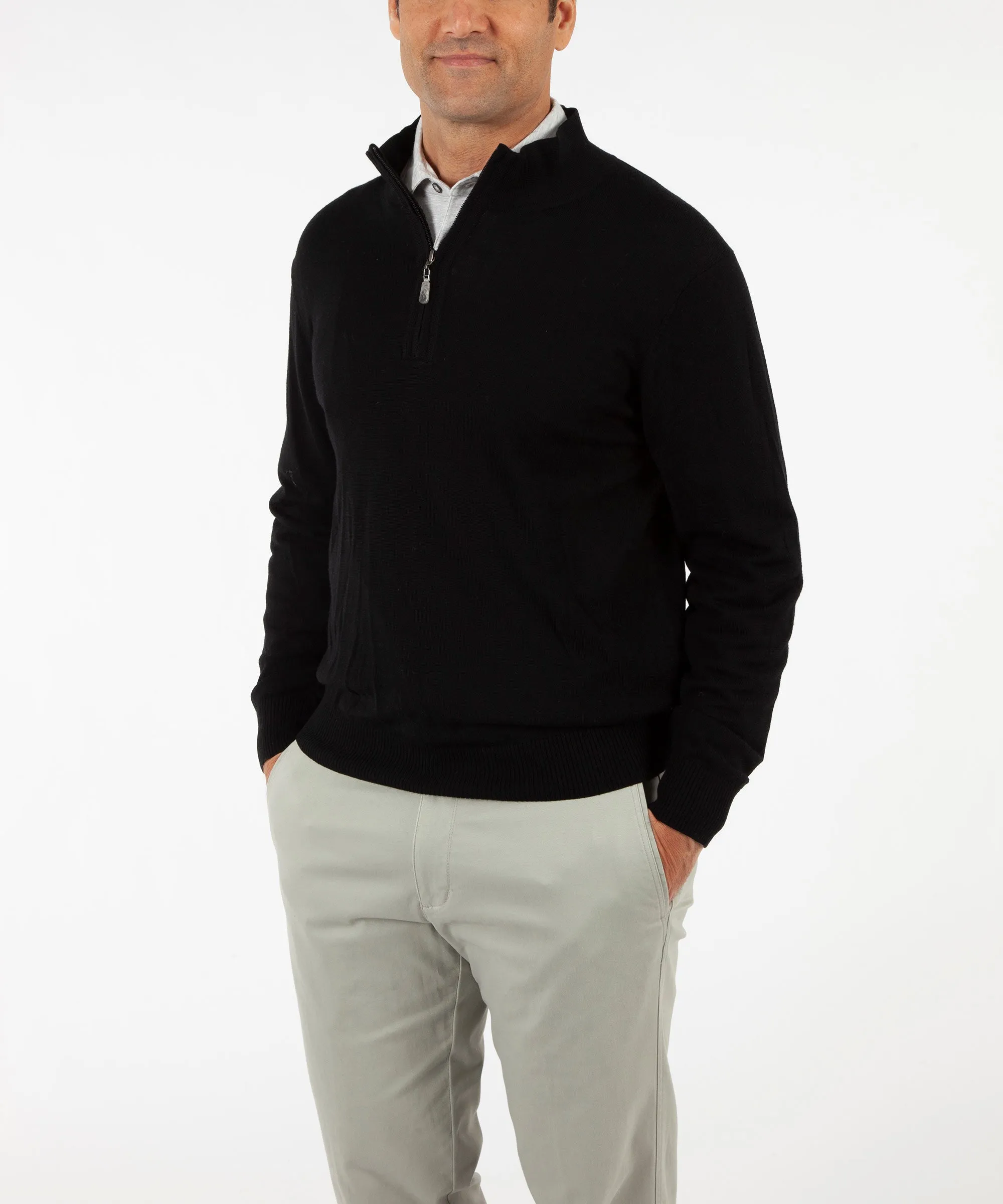 Signature 100% Merino Wool Quarter-Zip Sweater