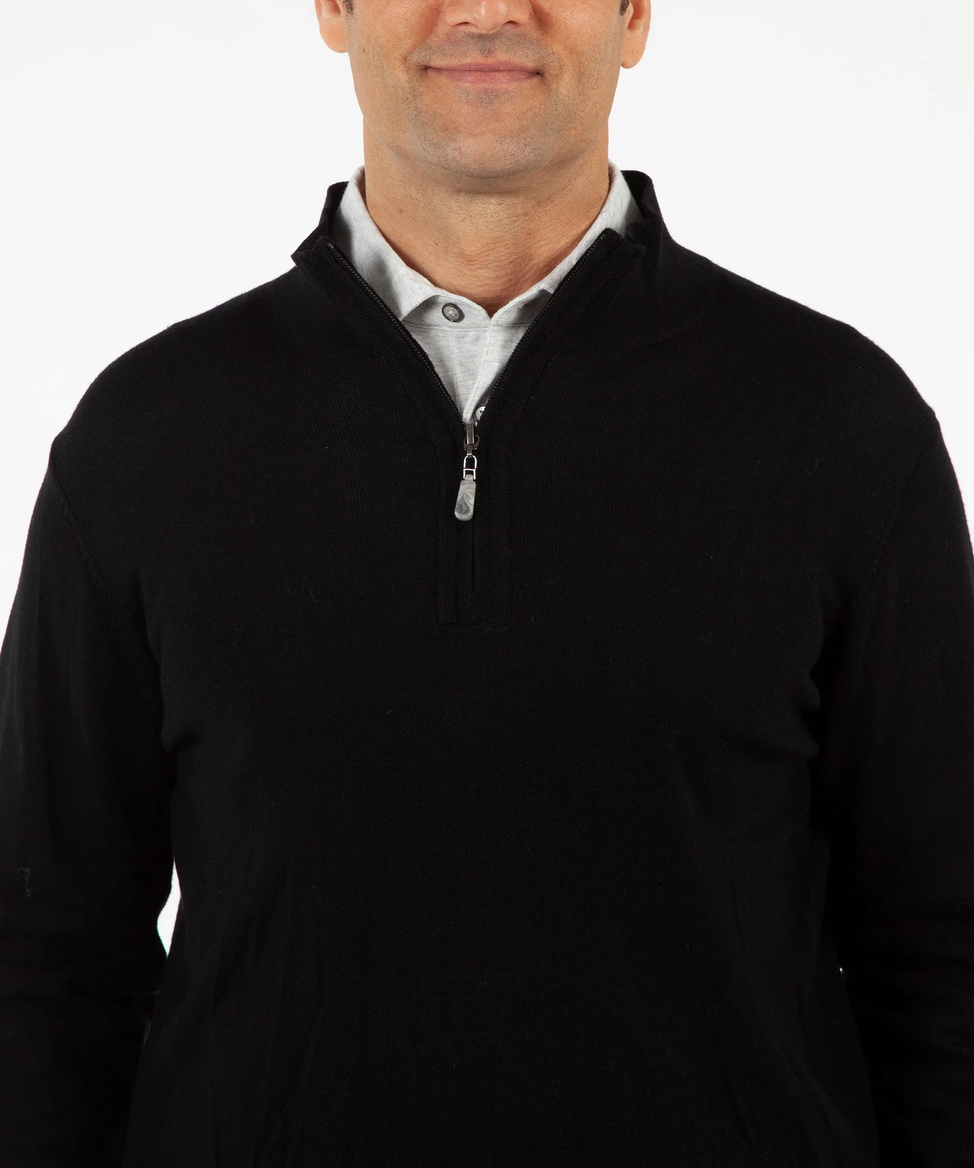 Signature 100% Merino Wool Quarter-Zip Sweater