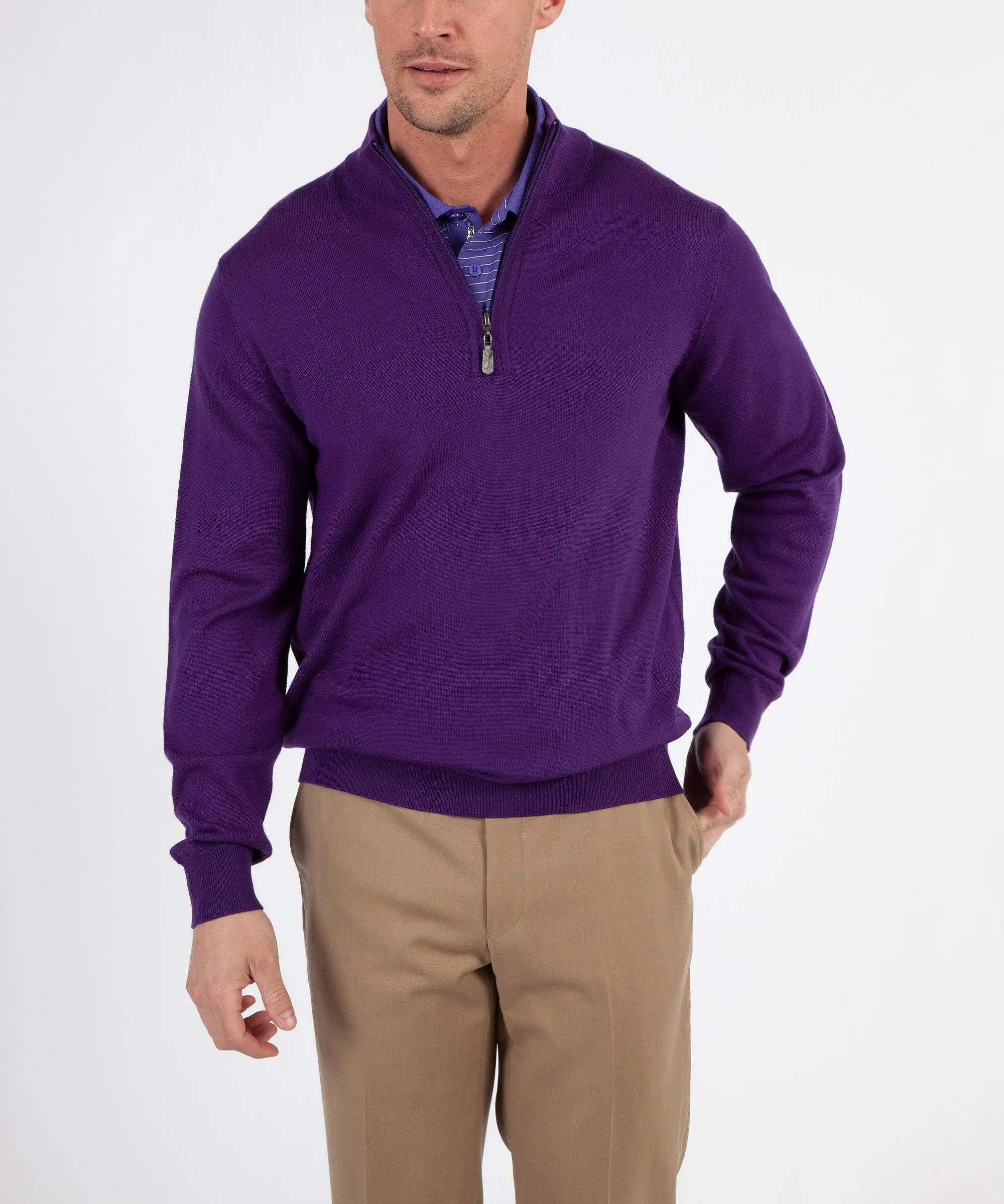 Signature 100% Merino Wool Quarter-Zip Sweater