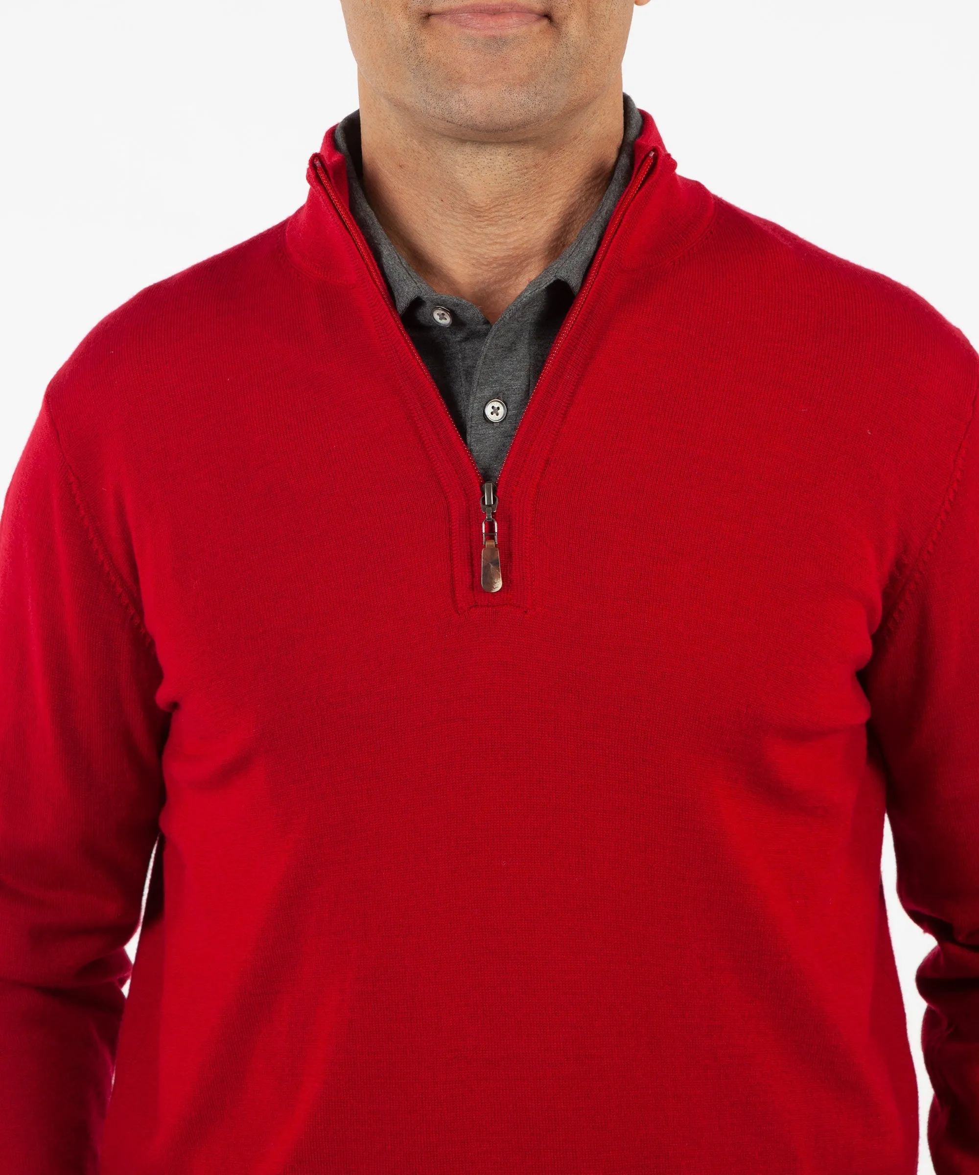 Signature 100% Merino Wool Quarter-Zip Sweater